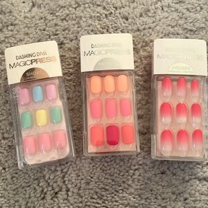 Bright Dashing Diva MagicPress Medium and Short Length Press On Nails